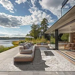 Tapete para interior e exterior - Boyd (bege)