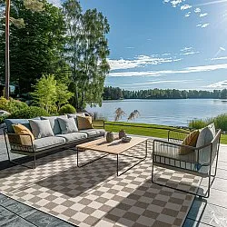 Tapete para interior e exterior - Lucida (bege)