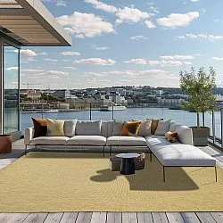 Tapete para interior e exterior - Thurman (amarelo)