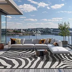 Tapete para interior e exterior - Winona (preto)