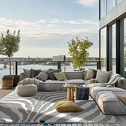 Tapete para interior e exterior - Winona (cinza)