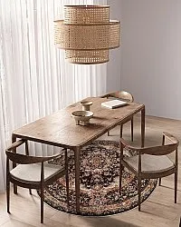 Tapete redondo - Vakifli (preto/multicolorido)