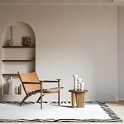 Tapete Wilton - Zebra boarder (preto/branco)