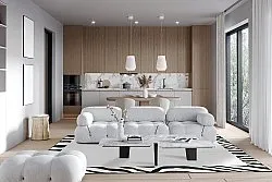 Tapete Wilton - Zebra boarder (preto/branco)