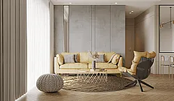 Tapete redondo - Junes (dourado)