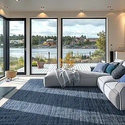 Tapete de juta - Amasia (azul)