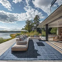 Tapete de juta - Amasia (azul)