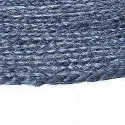 Tapete redondo de juta - Amasia (azul)