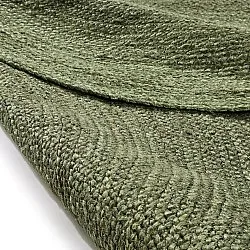 Tapete redondo de juta - Amasia (verde militar)