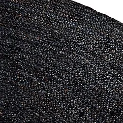 Tapete redondo de juta - Amasia (azul escuro)