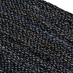 Tapete redondo de juta - Amasia (azul escuro)