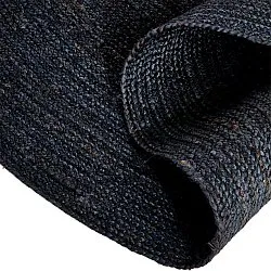 Tapete redondo de juta - Amasia (azul escuro)