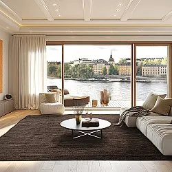 Tapete de juta - Amasia (cinza escuro)