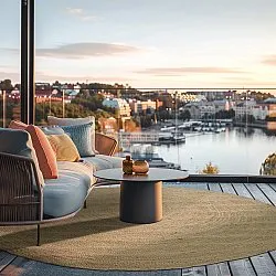 Tapete redondo de juta - Amasia (natureza)