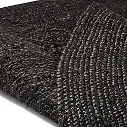 Tapete redondo de juta - Amasia (preto)