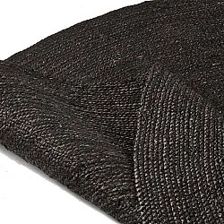 Tapete redondo de juta - Amasia (preto)