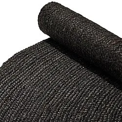 Tapete redondo de juta - Amasia (preto)