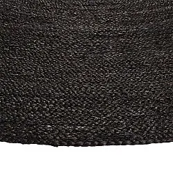 Tapete redondo de juta - Amasia (preto)