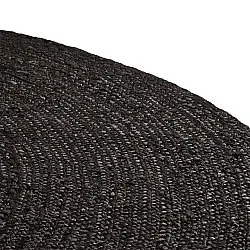 Tapete redondo de juta - Amasia (preto)