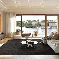 Tapete de juta - Amasia (preto)