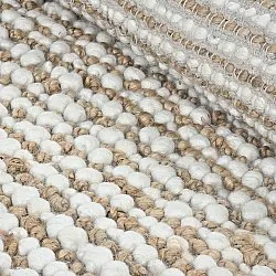 Tapete de juta - Bally Jute/wool Bubble (natureza/branco)