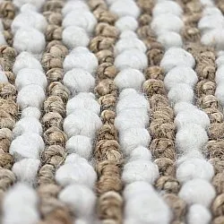 Tapete de juta - Bally Jute/wool Bubble (natureza/branco)