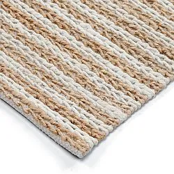 Tapete de juta - Howrah Braided Jute (natureza/branco)