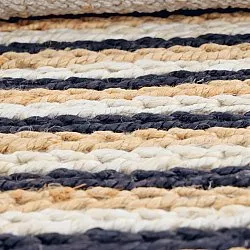 Tapete de juta - Howrah Braided Jute (natural/branco/preto)