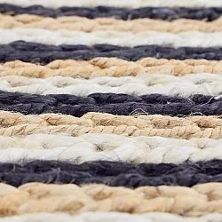 Tapete de juta - Howrah Braided Jute (natural/branco/preto)