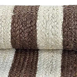 Tapete de juta - Jessore (marrom/branco)