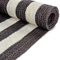 Tapete de juta - Jessore (taupe escuro/branco)