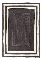 Tapete de juta - Jessore (taupe escuro/branco)