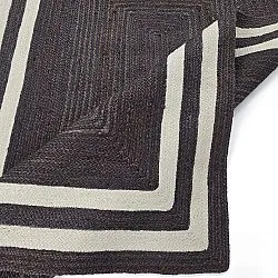 Tapete de juta - Jessore (taupe escuro/branco)