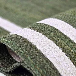Tapete de juta - Jessore (verde militar/branco)