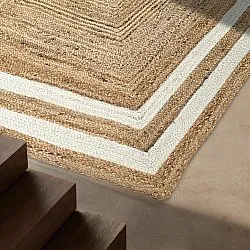 Tapete de juta - Jessore (natureza/branco)