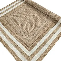 Tapete de juta - Jessore (natureza/branco)