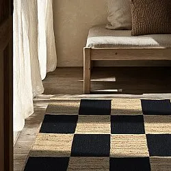 Tapete de juta - Khulna (natural/preto)