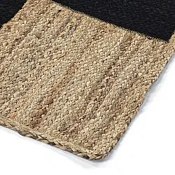 Tapete de juta - Khulna (natural/preto)