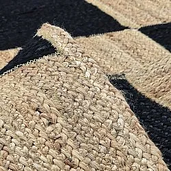 Tapete de juta - Khulna (natural/preto)