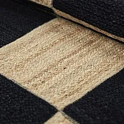Tapete de juta - Khulna (natural/preto)