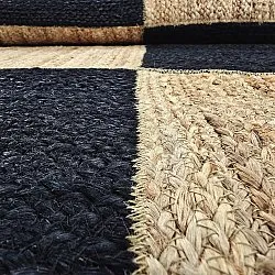 Tapete de juta - Khulna (natural/preto)