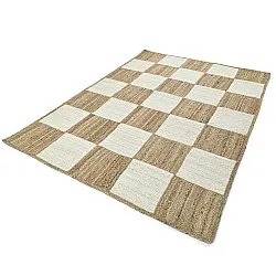 Tapete de juta - Khulna (natureza/branco)