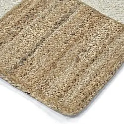 Tapete de juta - Khulna (natureza/branco)