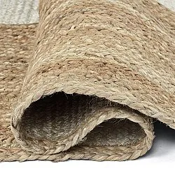 Tapete de juta - Khulna (natureza/branco)