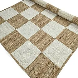 Tapete de juta - Khulna (natureza/branco)