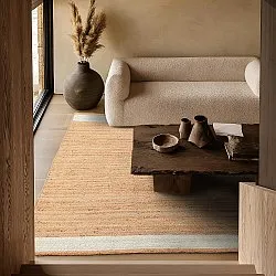 Tapete de juta - Senaki (natureza/branco)