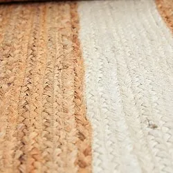 Tapete de juta - Senaki (natureza/branco)