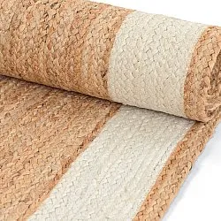 Tapete de juta - Senaki (natureza/branco)