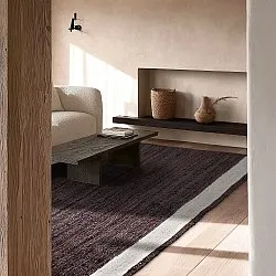 Tapete de juta - Senaki (taupe escuro/branco)