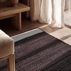 Tapete de juta - Senaki (taupe escuro/branco)